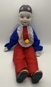 Vintage Pierrot Porcelain Clown Doll - Picture 1 of 7