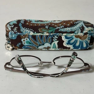 Vera Bradley Kids Reading Glasses 125 Java Blue XS With Case - Picture 1 of 11