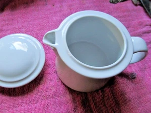 * Dansk Cafe Blanc (Rand) Milchkännchen mit Deckel weiß Mini Krug - Bild 1 von 3