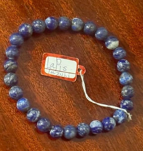 Gorgeous Lapis Lazuli  8mm Beaded Awesome Stretchable Bracelet - Picture 1 of 5