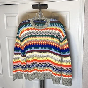 Max Mara Weekend Sweater Womens Small Multicolor Striped Crewneck Pullover Knit - Picture 1 of 9