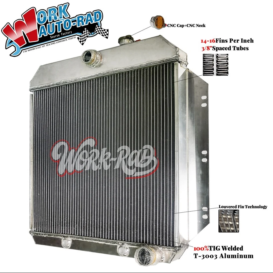 Radiador de aluminio para camioneta Chevy 1960-1962 C/K C10 C20 C30 camioneta V8 CC6062 Foto 1 de 4