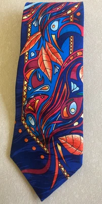 RUSH LIMBAUGH Colección Sin Límites CORBATA DE CUELLO DE SEDA PARA HOMBRE Patrón Psicodélico Foto 1 de 4