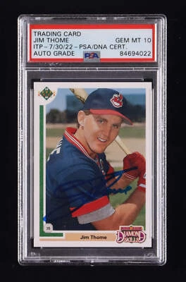 Jim Thome Signed 1991 Upper Deck Final Edition #17F RC - Autograph Graded (PSA) - Image 1 of 2