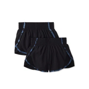 Girls' Printed and Solid Active Running Shorts, 2-Pack, Sizes 4-18 & Plus - Picture 1 of 3