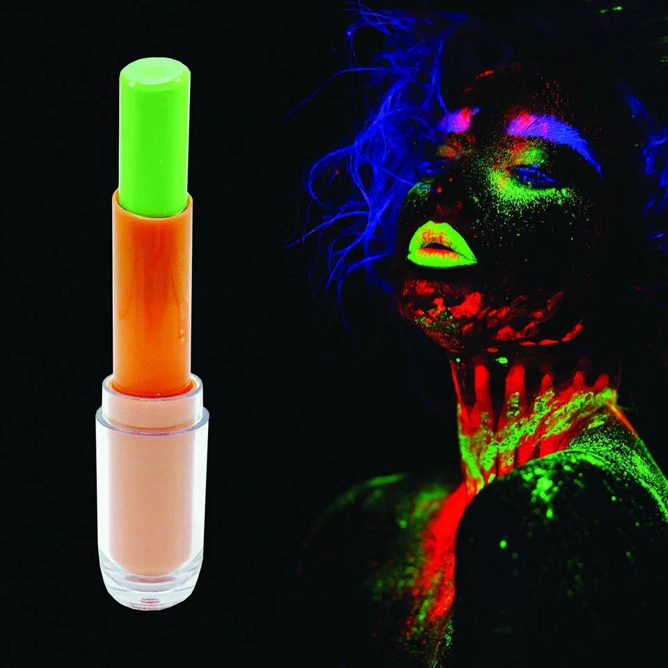 UV Blacklight Glow in the Dark Lipstick Fun Neon Party Lip Gloss - Image 1 of 4