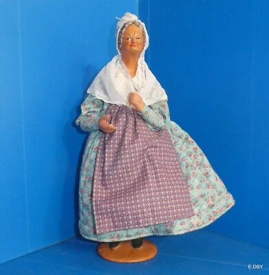 SANTON DE PROVENCE VINTAGE SIMONE JOUGLAS   30 cm  FEMME  COIFFE PLUMETIS - Photo 1/4