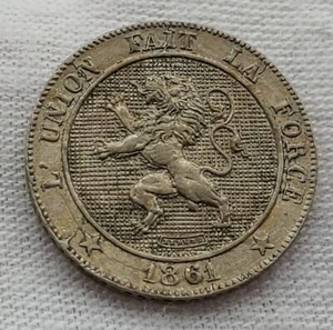 1861 Belgium 5 centimes Nice Eye Appeal - Picture 1 of 5