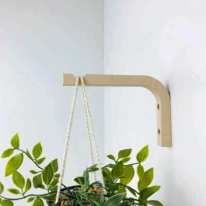 Wood Plant Hanger Bracket Indoor Wall Hanging Planter Hook Pot Rack Holder - Picture 1 of 8