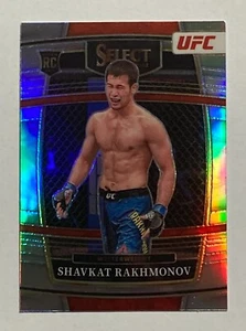 2022 Panini Select UFC Shavkat Rakhmonov Silver Prizm Rookie Card RC - Imagen 1 de 2