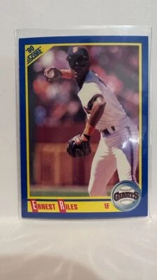 #447 Ernest Riles San Francisco Giants 1990 Score Baseball Card - Image 1 of 2