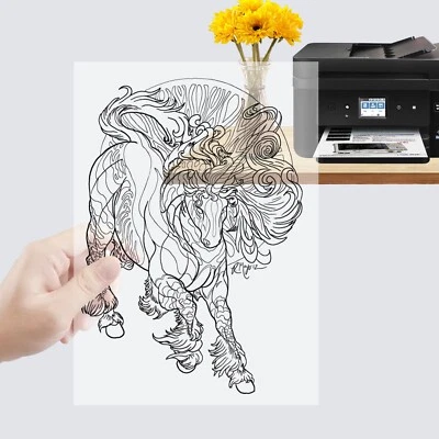 8.5"x11"，Waterproof Inkjet Transparency Film for Silk Screen Printing，500 sheets - Image 1 of 4