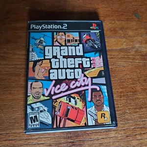 Grand Theft Auto GTA Vice City PS2 Sony PlayStation 2, 2002 mit Handbuch & Karte - Bild 1 von 7