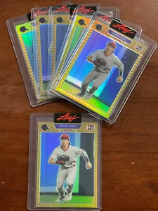 UPTO 5 2023 Leaf Pro Set Metallo Oro Prizm Rifrattore CORBIN CARROLL ROOKIE #/199 - Foto 1 di 6
