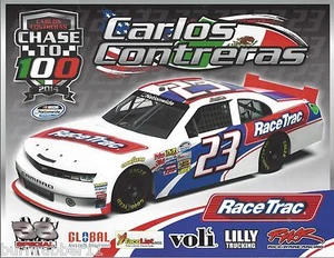 2014 CARLOS CONTRERAS "RACE TRAC" #23 ATLANTA NASCAR NATIONWIDE SERIES POSTCARD - Picture 1 of 1