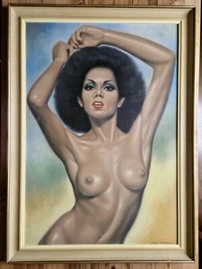 Julian M Strauch - Großes Original weiblicher Akt Frau Ölgemälde auf Leinwand - Bild 1 von 10