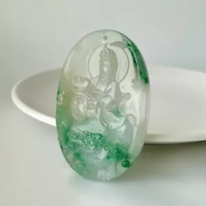 【KATHY JADE】【Best buy】 Icy Emerald Floral Green Jadeite Jade Pendant《Grade A》 - Picture 1 of 1