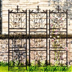 2 Set 195cm Rankgitter Metall Rankhilfe Garten Spalier Deko Rankzaun Spalier XXL - Bild 1 von 17