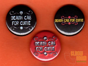 Set of three 1" Death Cab for Cutie pins buttons alt rock band beverly drive - Picture 1 of 2