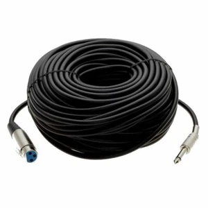 XLR abgeschirmtes 3-Pin-Buchse auf 1/4" Mono Mikro Kabel 6 10 15 Fuß 25 Fuß 50 100 Fuß Fuß - Bild 1 von 15