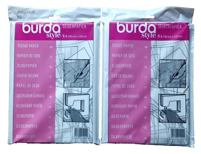 2 x Burda Tissue Tracing Paper Dressmaking Tailors Craft Use