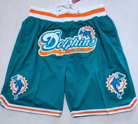 Miami Dolphins Men’s Football Basketball Pants Pockets stitched Shorts Cover