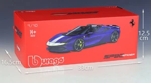 Bburago 1:18 Signature Ferrari SF90 Spider Assetto Fiorano Model Car Blue - Picture 1 of 6