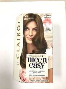 Clairol Nice 'n Easy Permanent Color Kit 2.4 Oz, 5g Medium Golden Brown - Picture 1 of 3