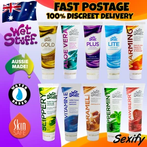 Wet Stuff Lubricant Water Based Lube Tube Edible GOLD Pump Personal New - Picture 1 of 33