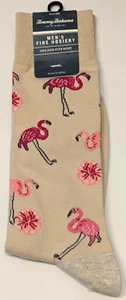 NWT TOMMY BAHAMA FOR FLOCK'S SAKE! FLAMINGO CREW SOCKS MEN'S ONE SIZE FITS MOST - Picture 1 of 1