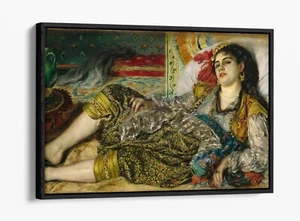 PIERRE AUGUSTE RENOIR, ODALISCA - EFFETTO FLOATER TELA INCORNICIATA STAMPA ARTE - Foto 1 di 12