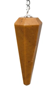 Péndulo de cristal radiestesia de jaspe amarillo - Imagen 1 de 7