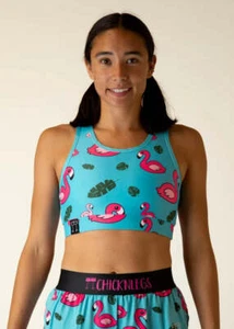 Women's Blue Flamingo OG Sports Bra (XXS, XS, S, M, L, XL) - Picture 1 of 13