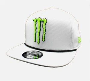 M White Flat Brim Cap w/ Black Rope. Racing/MotoGP/BMX/Supercross/MMA/Skiing. - Picture 1 of 9
