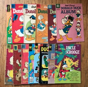Lot of 14 comics Dell & Gold Key 1959 1960's 1970's Donald Duck U Scrooge Disney - Picture 1 of 9