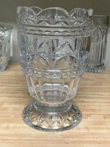 JARRÓN CRISTAL CORTE GRUESO SÚPER GRANDE PESADO 1/4" 10" ALTO, 6" DIAM 5 3/4" BASE - Imagen 1 de 1