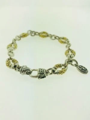 Authentic SCOTT KAY Bracelet. Sterling Silver And 18K Yellow Gold - Image 1 of 4