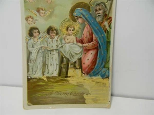 Vintage Gelatine Christmas Salesman Sample Postcard - P30 - Picture 1 of 6