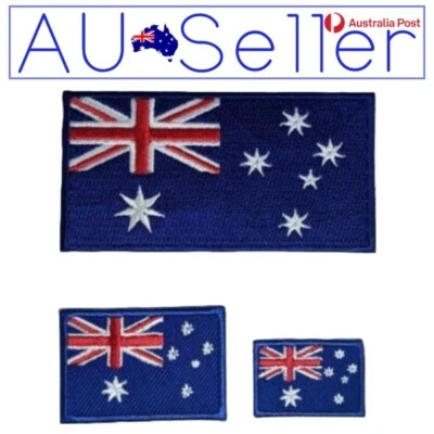 Flag of Australia with Blue Border Iron on Patch Australian (Large,Medium,Small) - image 1 of 3