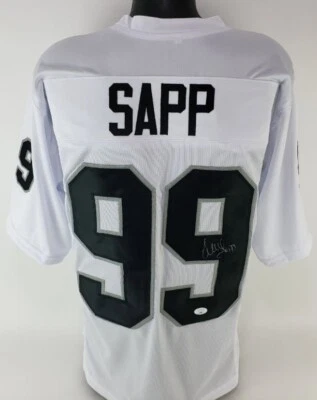 Warren Sapp Signed Autographed Oakland Raiders Custom Jersey (JSA COA) - Image 1 of 4