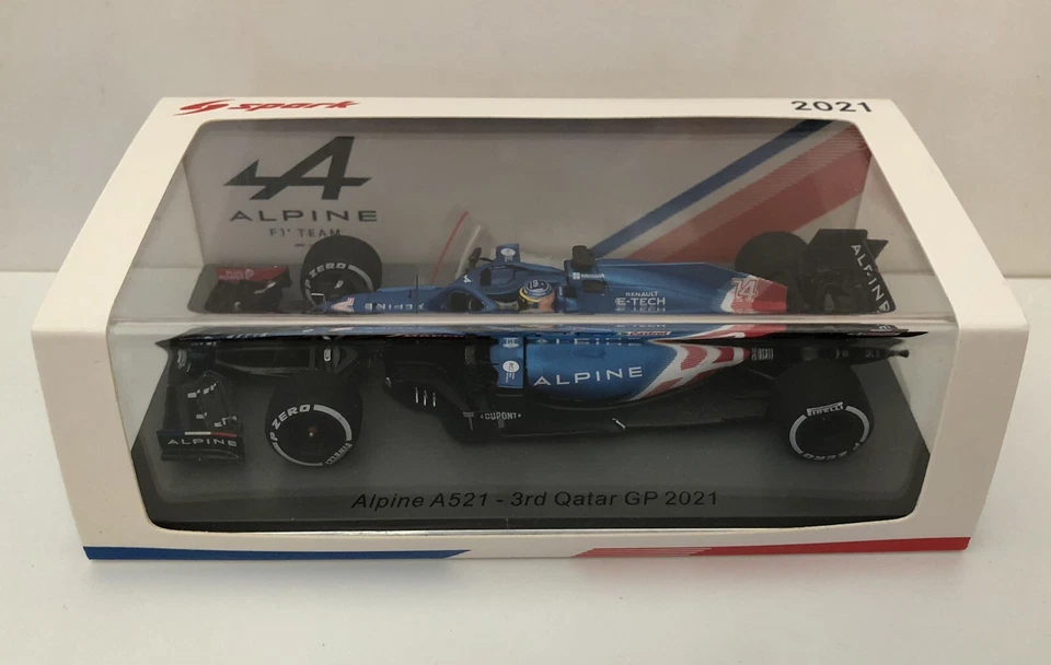 Spark Model S7851 F1 Alpine A521 Renault #14 Fernando Alonso 3rd Qatar 2021 1/43 - Immagine 1 di 1