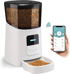 WOPET 6L WiFi Automatic Cat Food Dispenser with App for Remote Feeding - Picture 1 of 6