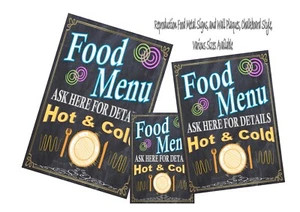 Food Menu Pub Bistro Restaurant Metal Wall Plaque Sign Café Pun Grub Kitchen - Picture 1 of 1