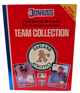 1988 Donruss Oakland Athletics Team Collection Book With 27 Cards & Puzzle - Picture 1 of 5