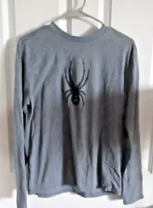 Spyder Center Logo Herren grau Langarm T-Shirt Größe Medium - Bild 1 von 7