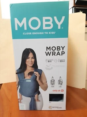 Portabebés Moby Evolution Wrap Denim Recién Nacido - Niño pequeño 8-33 lb. Nuevo 🔥  Foto 1 de 4