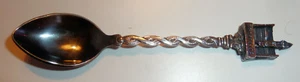 Souvenir Spoon SILVER Brussels BELGIUM 1970s Ornate Clocktower Bruxelles - Picture 1 of 3