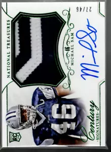 B4148- 2014 National Treasures Century Numbers #277 Michael Sam Auto Jersey /46 - Picture 1 of 2