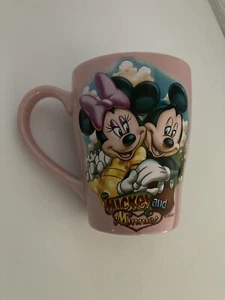 Disney Store Mickey and Minnie Mouse Love Ceramic Pink Coffee Mug, Thailand - Imagen 1 de 8