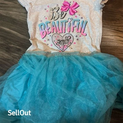 Disney JoJo Siwa Girls Tulle Party Dress Size 7-8 Multicolor - Image 1 of 3